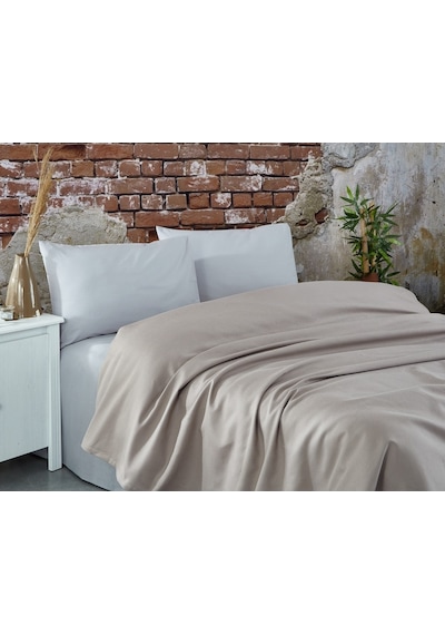 Komfort Home Çift Kişilik Ranforce %100 Pamuk Pike / Sütlü Kahve Sütlü Kahverengi