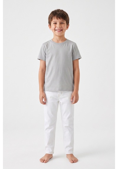Kiagu Kısa Kol T-shirt Basic Terletmeyen Esnek Kumaş Pamuklu Mevsimlik Kısa Kol Erkek Çocuk Tsort Gri Kiagu Kısa Kol T-shirt Basic Terletmeyen Esnek Kumaş Pamuklu Mevsimlik Kısa Kol Erkek Çocuk Tsort Gri