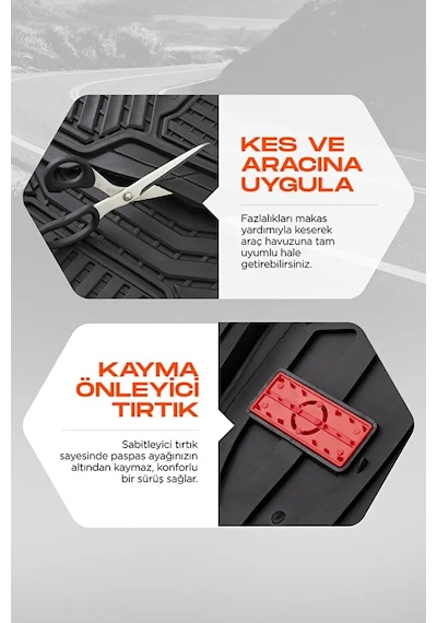 Uno 1992 Uyumlu 3 Cm Havuzlu 5 Parça Set 4d Paspas Takımı Siyah - Gri
