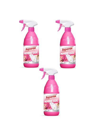 650 Ml Pembe Güç Leke Çıkarıcı Sprey Konsantre Formül İle Etkili Temizlik X3