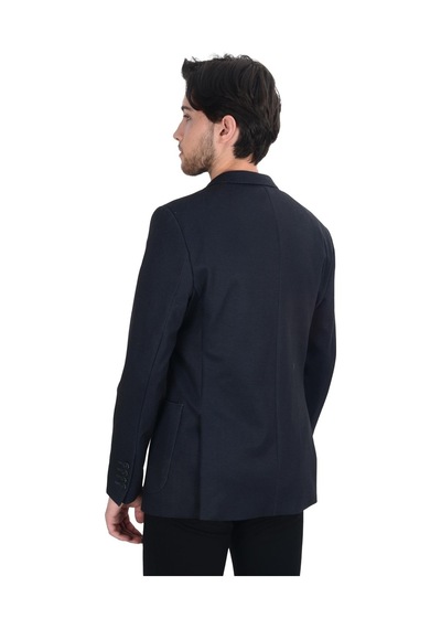 Cengiz İnler Kendinden Desenli Dikişli Kırlangıç Yaka Torba Cepli Slim Fit Erkek Ceket 001