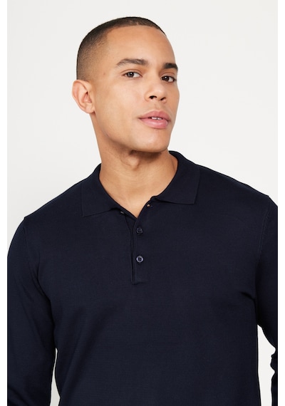 AC&Co / Altınyıldız Classics Erkek Lacı Standart Fit Normal Kesim Polo Yaka Triko Kazak Lacivert AC&Co / Altınyıldız Classics Erkek Lacı Standart Fit Normal Kesim Polo Yaka Triko Kazak Lacivert