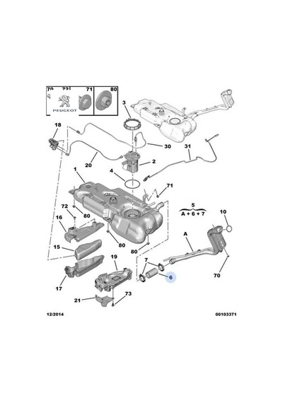 Yakıt Deposu Ara Hortum Peugeot 1606429280