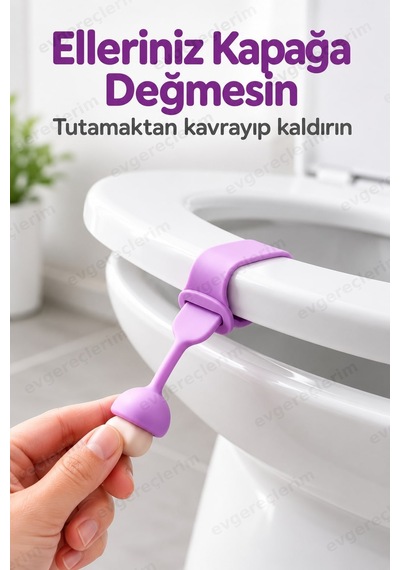 Mantar Tasarımlı Klozet Kapağı Kaldırma Aparatı Hijyenik Tutucu Karışık
