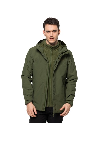 Jack Wolfskin Altenberg 3in1 Erkek Yeşil Outdoor Ceketi Erkek Outdoor Ceketi S10 S10