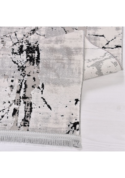 Çam Halı Crea Plus Stone Roxanne 17103 Gri Siyah Modern Desenli Makine Halısı