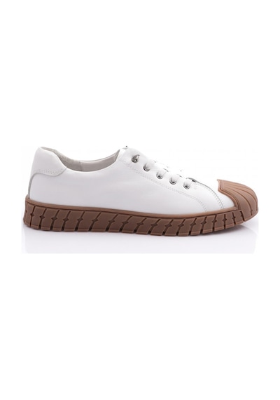 Dgn 9870 Erkek Kapali Bağcikli Sneaker Ayakkabi 9870-2505-R0198 Beyaz