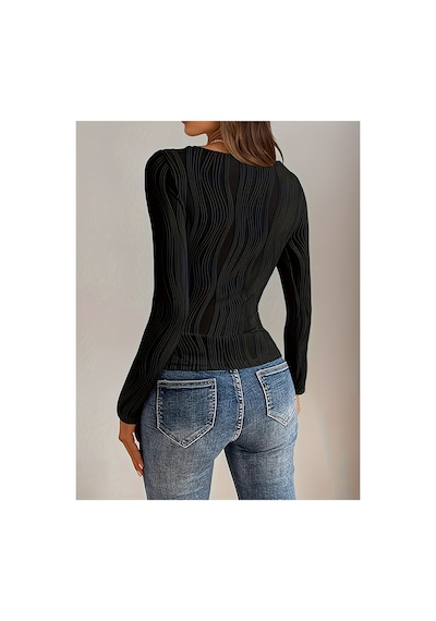 Fashion's Siyah Elastanlı Polyester Pluz Yuksek Bel Uzun Kollu Yuvarlak Yaka Klasik Kesim Örme Kumaş Siyah Fashion's Siyah Elastanlı Polyester Pluz Yuksek Bel Uzun Kollu Yuvarlak Yaka Klasik Kesim Örme Kumaş Siyah