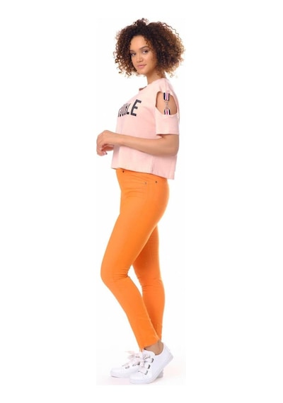 Eren Giyim Dynamic Leggins Dynamic Kadın Renkli Pantolon Tayt-8478 Turuncu