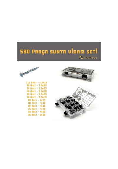 580 Parça Sunta Vidası Seti