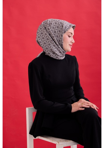 Silk Home Twill İpek Eşarp 11479-10 Koyu Gri, Gümüş