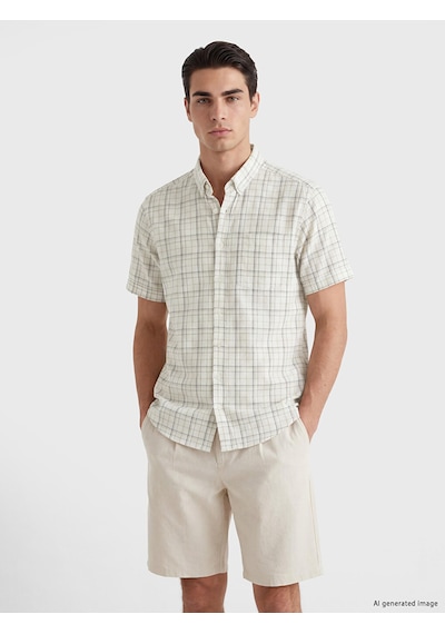 Lcwaıkıkı Classic Bej Regular Fit Ekose Erkek Gömlek