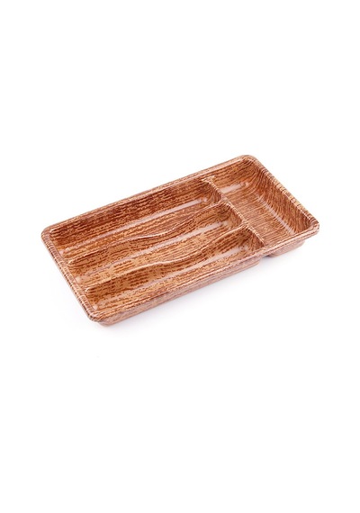 Baroness Brns-10887 Ahşap Renk 4 Bölmeli Çekmece İçi Kaşıklık 36x20cm