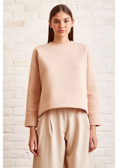 Never More Bisiklet Yaka Oversize Sweatshirt Somon