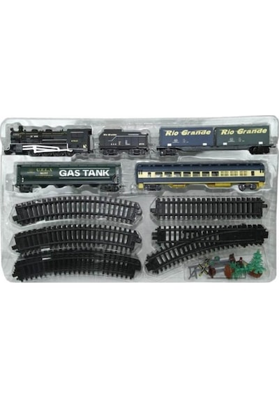 Classic Series Pilli Işıklı Sesli Oyuncak Tren Seti - 33 Parça Nostaljik Tren - 365 Cm Ray