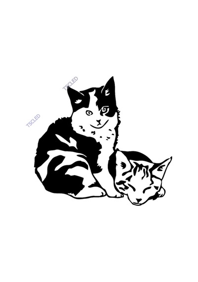 Kedicikler Sticker 17Cm