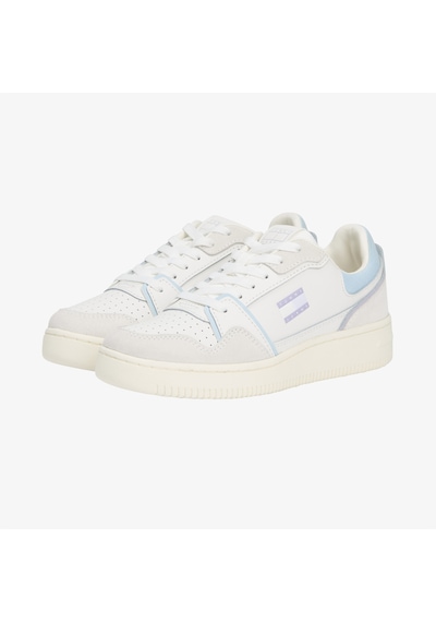 Tommy Hilfiger Tommy Jeans Retro Basket Kadın Beyaz/mavi Spor Ayakkabı En0en02818 Beyaz