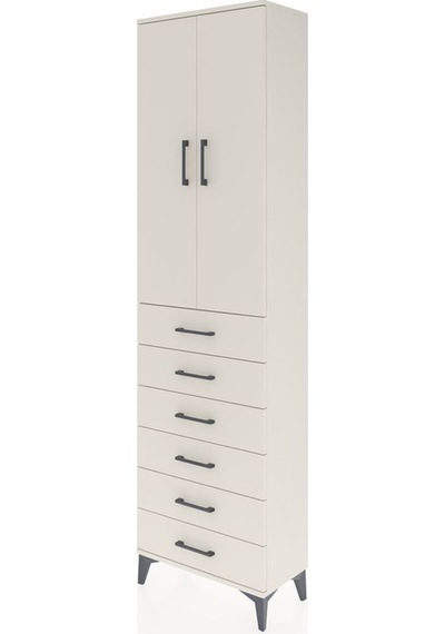 Arges Dolap 3 Raflı 6 Çekmeceli 2 Kapaklı 60x30x221 Aytaşı-ay... Aytaşı