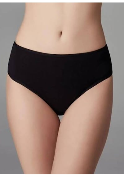 Berrak 11660 Kadın Yüksek Bel Bikini Külot 6 Adet Siyah