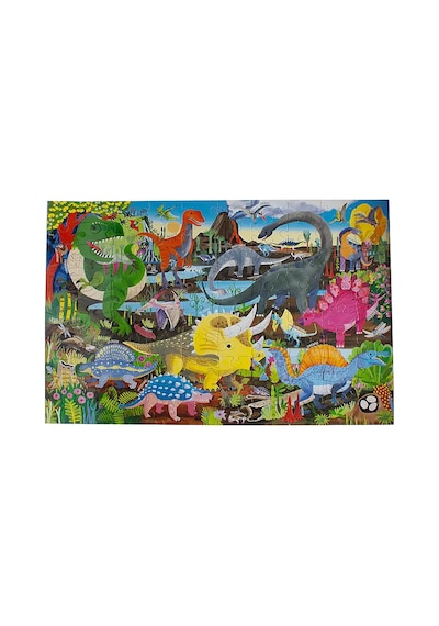 Eeboo 100 Parça Yapboz - Land Of Dinosaurs
