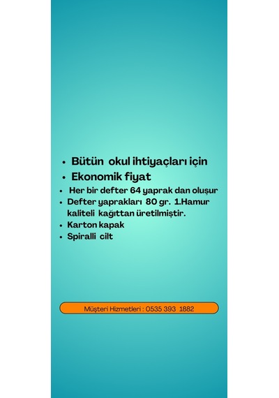 10'lu Okul Defter Seti
