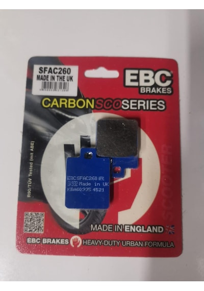 Ebc Sfac260 1999-2005 Vespa Et 4 Uyumlu Ön Fren Balatası Karbon Balata