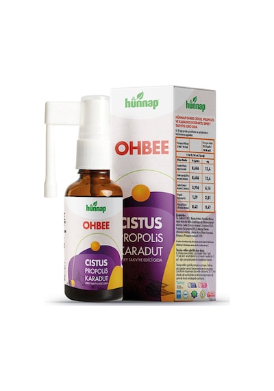 Ohbee Boğaz Spreyi Takviye Edici Gıda Doğal Bitkisel 30ml