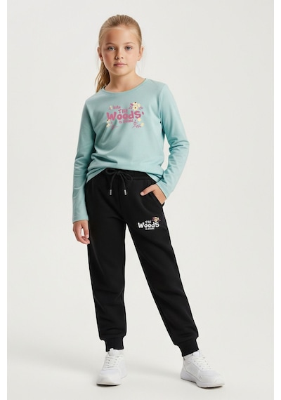 Fyk Kids 3'lü Yuvarlak Yaka Baskılı Kız Çocuk Alt-üst Takım Çok Renkli