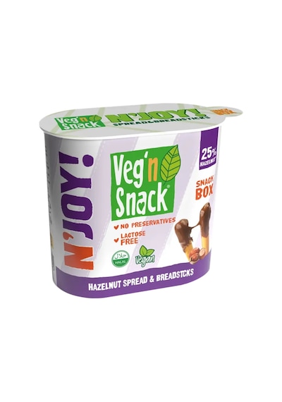 Veg'n Snack- N'joy Vegan Kakaolu Fındık Kreması Ve Grissini 50gr-3602