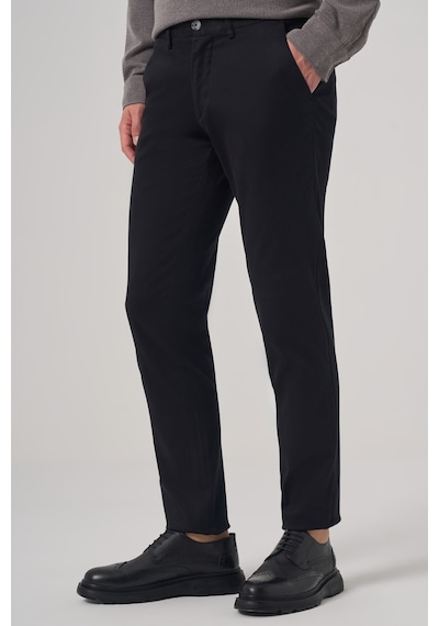 Morven Erkek Siyah Pamuk Trend Slim Fit Chino Pantolon 26ks003003001 Siyah