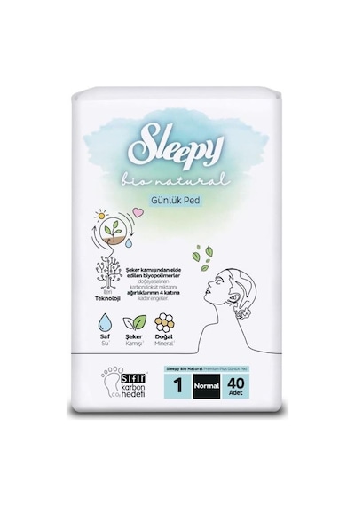 Sleepy Bio Natural Premium Plus Günlük Ped Normal 40 Adet Ped