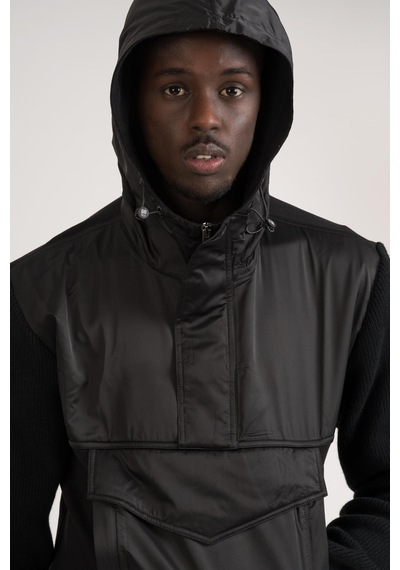 Giotelli Regular Fit Kapşonlu Kanguru Cepli Sweatshirt Siyah