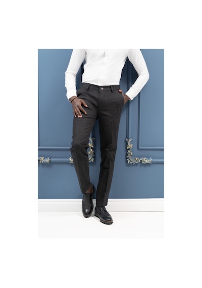 Notra Regular Fit Pamuklu Dokulu Kışlık Gabardin Pantolon Antrasit Notra Regular Fit Pamuklu Dokulu Kışlık Gabardin Pantolon Antrasit
