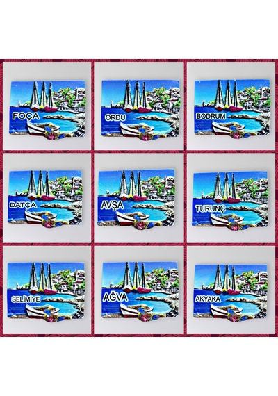 Sinop Polyester Kabartmalı Magnet 7 Cm X 5 Cm Dekoratif Hediyelik Buzdolabı Süsü Kod:1732