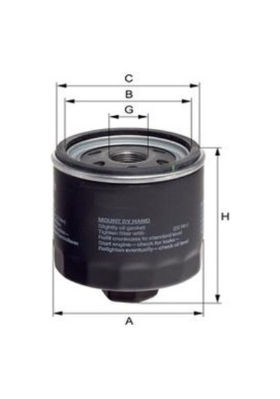 Cs0112 030115561an H90w17 W712/52 Volkswagen-audı-seat-skoda Yağ Filtresi