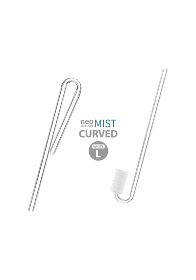 Aquario Co2 Diffuser Mist Curved L White