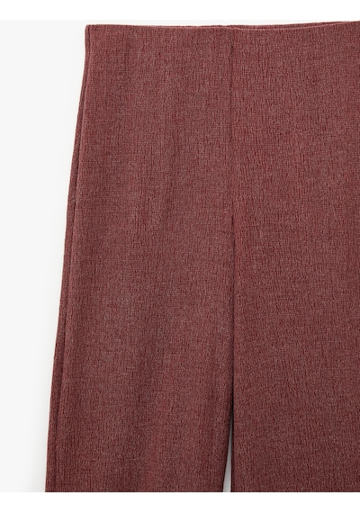 Koton Viskon Karışımlı Klasik Kesim Slim Fit Pantolon Bordo 6sak40032ek Bordo