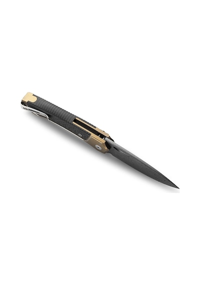 Lionsteel Twain Damascus - Bronze Titanium / Carbon Fiber Kamp Çakı Bronz