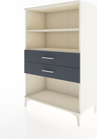 Hyperion Dolap 2 Raflı 2 Çekmeceli 88x44x134 Aytaşı-antrasit Aytaşı
