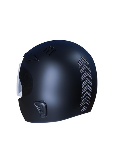 2 Adet Sport Kask, Araba Ayna Siyah Karbon Fiber Dokulu Kask Sticker Çınar Extreme