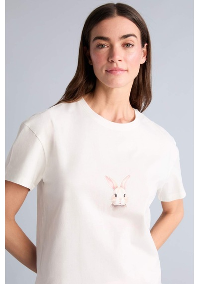Defacto Regular Fıt Elastik Bel Kısa Kollu 2li Açık Pembe Pijama Takım G9857ax26smpn648 Pembe-pn648