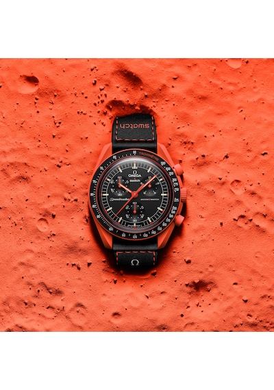Swatch Omega Moonswatch Mission On Earth - Lava So33o100 Kırmızı