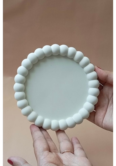Bernami Mumluk Şamdanpinterest Bubble Dekoratif Tabak, Takı Tabağı, Bardak Altlığı Diğer