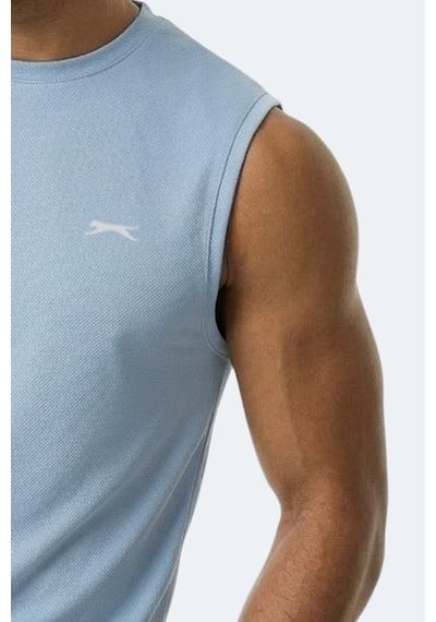 Slazenger Hazzar I Erkek Kolsuz Açık Mavi Tişört