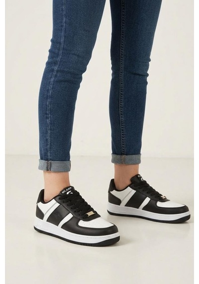 Papuçcity Slzr 067 Unisex Günlük Sneaker Spor Ayakkabı Beyaz - Siyah