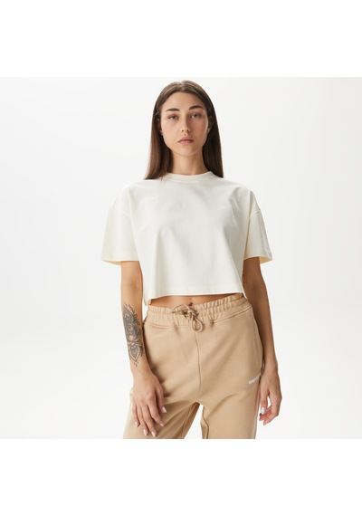 United4 Unıted4 Kadın Krem Crop T-shirt