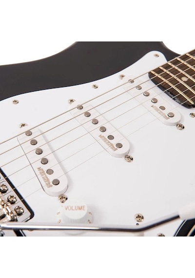 Vintage V6 Reissued Elektro Gitar - Boulevard Black