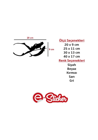 Dalgıç Scuba Diving Oto Sticker Cam Sticker