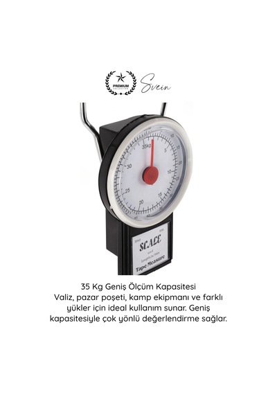 Tartı Hassas Kancalı Valiz Kantarı Pazar Tartısı 35 Kg Yaylı İbreli El Tartısı Metreli Mekanik Baga Diğer