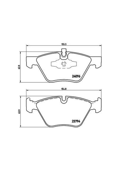 Brembo Fren Balatası On Bmw E81 E82 E87 E88 E90 E92 E93 Brembo P06040 34116777772